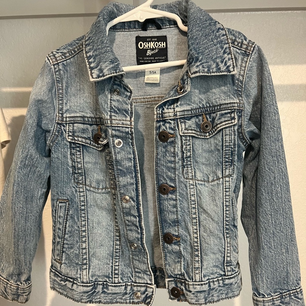 Kids blue Jean jacket - worn once - size 5